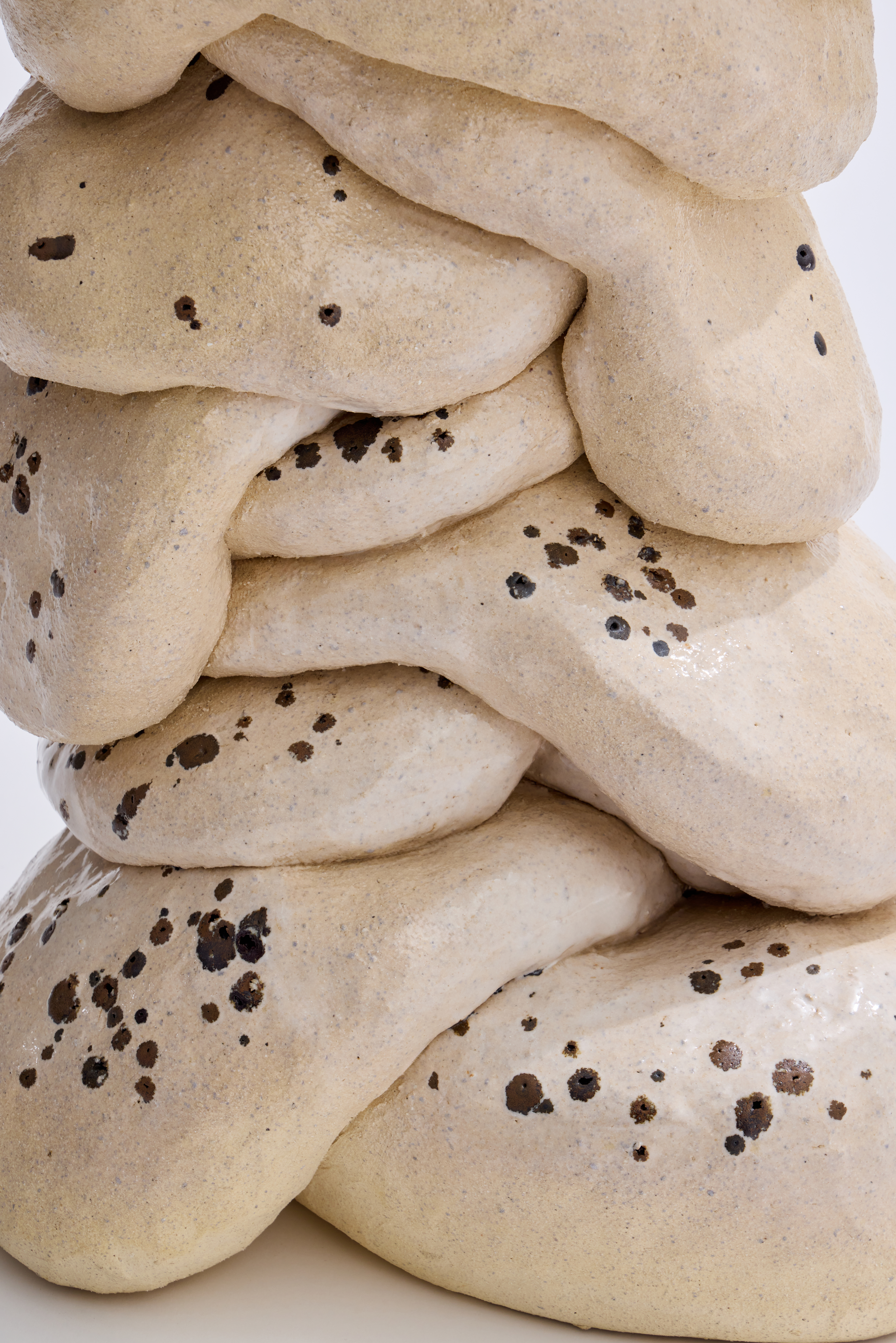 Body Study ceramic sculpture by oneg - glazed ceramic exploring human body symmetry and totemic form